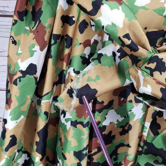 Rose Collection New Flawed Camouflage Hi- Low Hem Midi Maxi Skirt Size 1XL - Picture 9 of 11